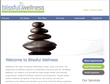 Tablet Screenshot of blissful-wellness.com